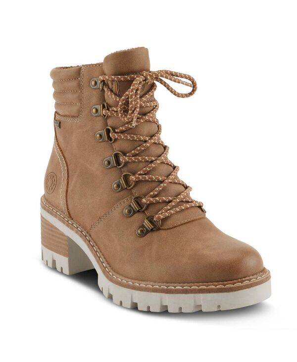 スプリングステップ レディース シューズ ブーツ・レインブーツ レース Spring Step ROCKIES Hiking-Inspired Lace-Up Booties with Cushioned Insole Taupe トープ