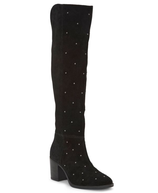 ラッキーブランド レディース シューズ ブーツ・レインブーツ Lucky Brand Women's Borah Studded Over-the-Knee Dress Boots Black Suede ブラック
