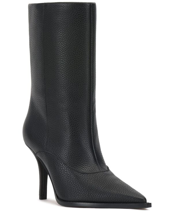 ヴィンスカムート レディース シューズ ブーツ・レインブーツ Vince Camuto Women\'s Presca Stovepipe Dress Booties Black Leather ブラック