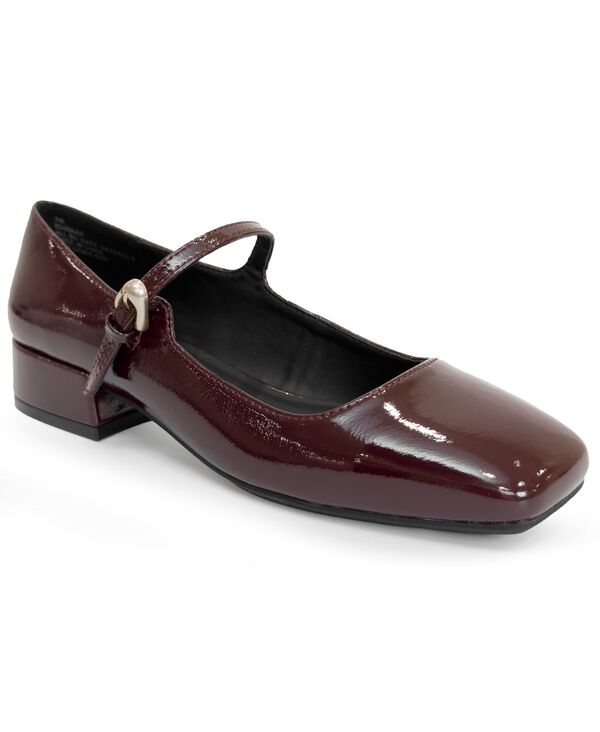 エアロソールズ レディース シューズ パンプス ヒール Aerosoles Women's Isannah Maryjane Heel Merlot crinkle patent faux leather｜ReVida 店 15,155円