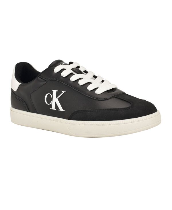 カルバンクライン レディース シューズ スニーカー スピード競技 ロゴタイプ Calvin Klein Women\u0027s Narissa Logo Lace-Up Sneakers Black 黒いこと