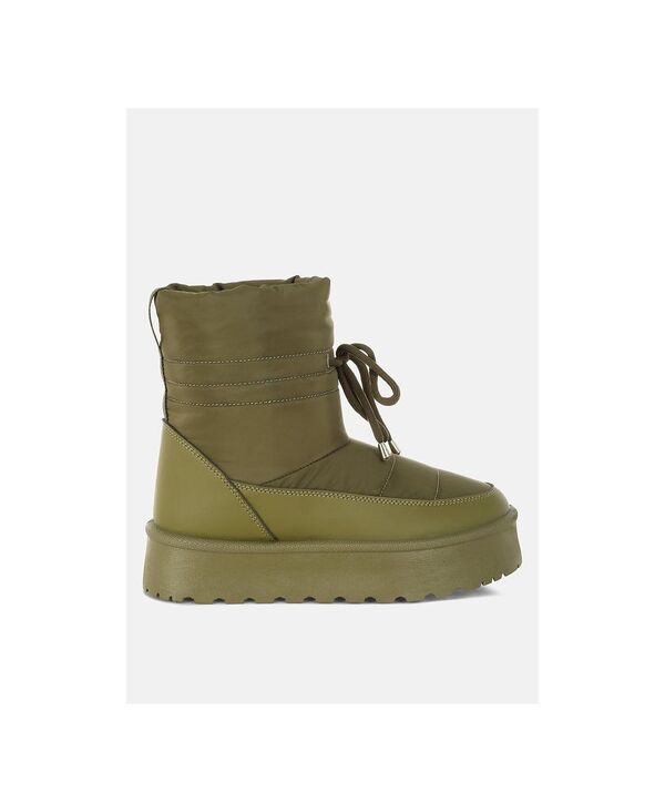 ロンドンラグ レディース シューズ ブーツ・レインブーツ アンクル ブーツ London Rag Pacos High Ankle Chunky Snow Boots Women Green グリーン