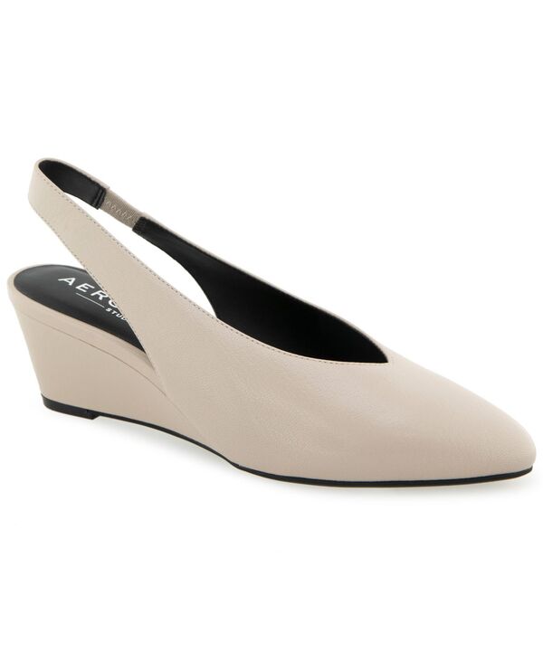 エアロソールズ レディース シューズ パンプス Aerosoles Women's Carmenza Slingback Pump Stone shiny suede ストーン