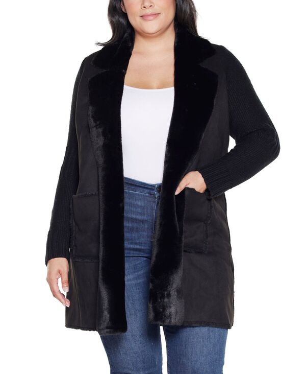 ベルディーニ レディース アウター ニット・セーター プラスサイズ セーター カーディガン Belldini Plus Size Black Label-Trim Cardigan Sweater Black ブラック 23,100円