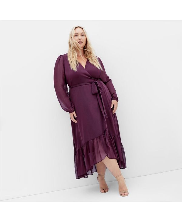 シティーシック レディース トップス ワンピース マキシワンピース マキシ CITY CHIC Women's Instinct Maxi Dress Spiced plum プラム