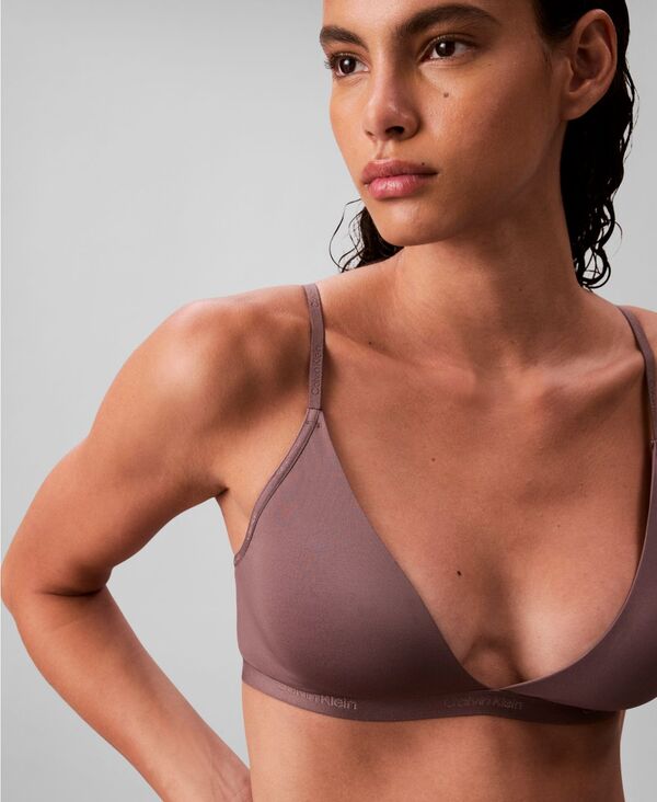 カルバンクライン レディース アンダーお召しもの ブラ Calvin Klein Women\u0027s Form To Body Lightly Lined Triangle Bralette QF6758 Sparrow インナー・下着・ランジェリー-レディース