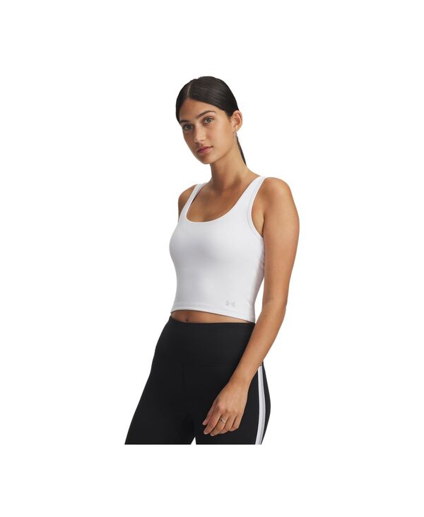 アンダーアーマー レディース トップス 貯蔵タンクいの一番 刷り上げる クロップド Under Armour Women\u0027s Motion Print Cropped Tank Top White / / Halo Gray 白いこと トップス-タンクトップ