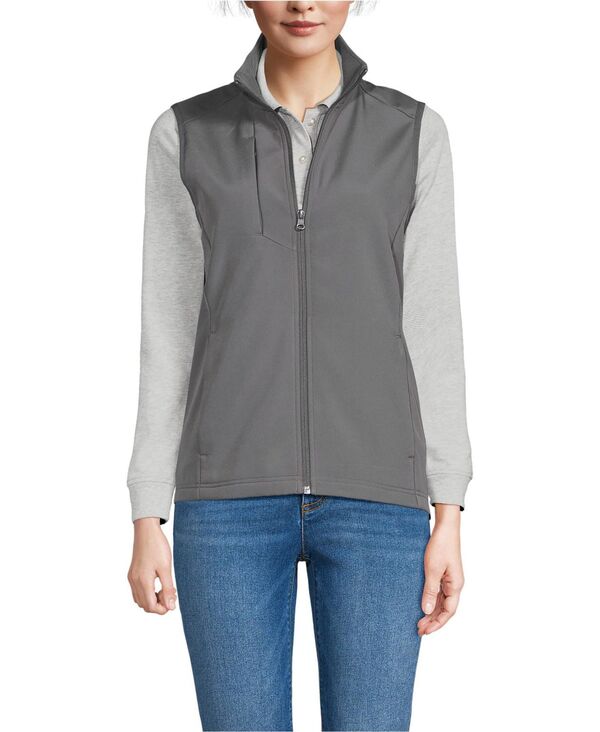 ランズエンド レディース アウター ジャケット・ブルゾン ベスト Lands' End Women's Soft Shell Vest Arctic gray グレー|ReVida 店