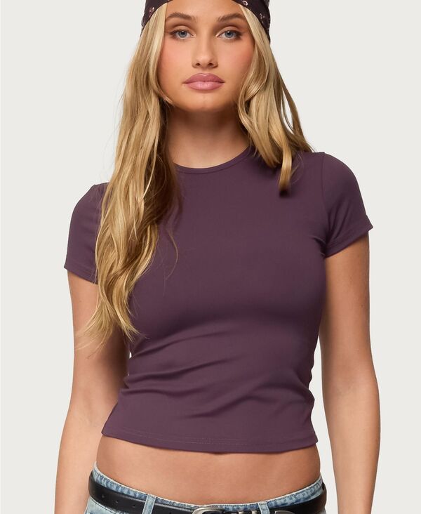 アディクテッド レディース トップス シャツ Edikted Women's Tay Short Sleeve Top Purple パープル|ReVida 店