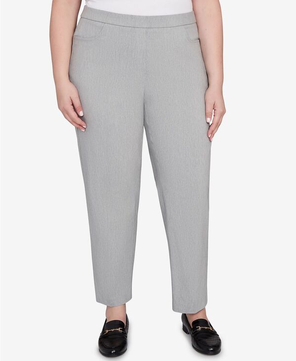 アルフレッド ダナー レディース ボトムス カジュアルパンツ プラスサイズ Alfred Dunner Plus Size Stockbridge Modern Millennium Average Length Pant Pewter Heather ヘザー
