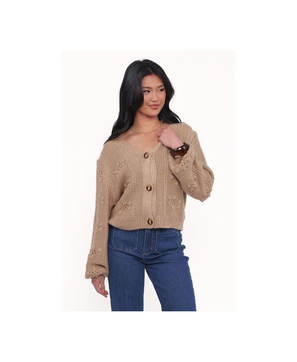 Petal and Pup レディース アウター ニット・セーター カーディガン Petal and Pup Women's Melody Textured Button Up Cardigan - Olive XL Brown ブラウン