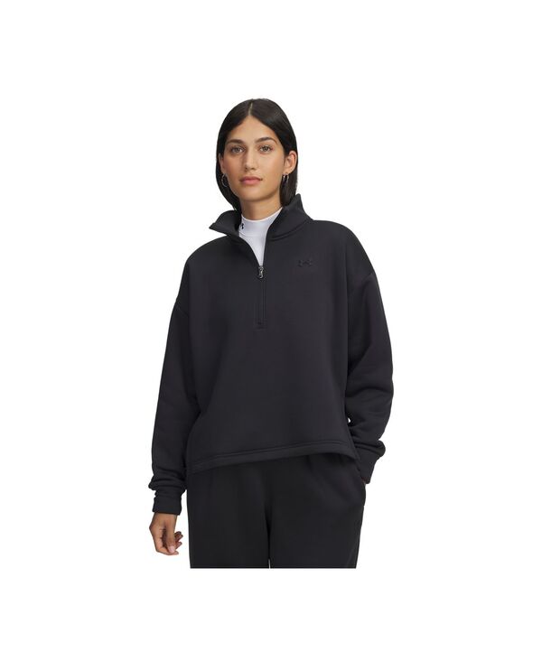 アンダーアーマー レディース アウター パーカー・スウェット ハーフジップ スウェット シャツ フリース Under Armour Women's Armour Fleece Half Zip Sweatshirt Black ブラック
