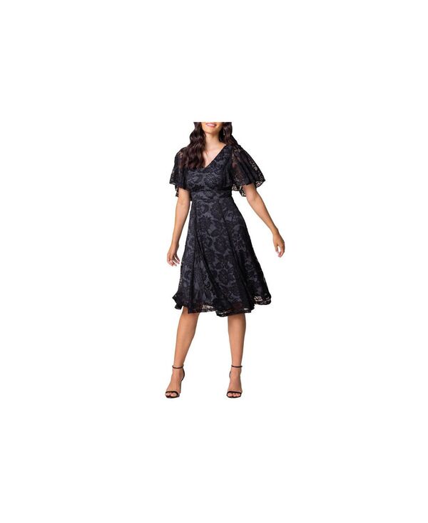 キヨナ レディース トップス ワンピース レース Kiyonna Women's Camille Lace Cocktail Dress Storm grey グレー