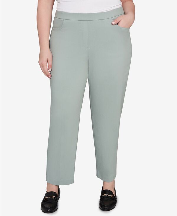 アルフレッド ダナー レディース ボトムス カジュアルパンツ プラスサイズ Alfred Dunner Plus Size Stockbridge Modern Millennium Short Length Pant Sage セージ