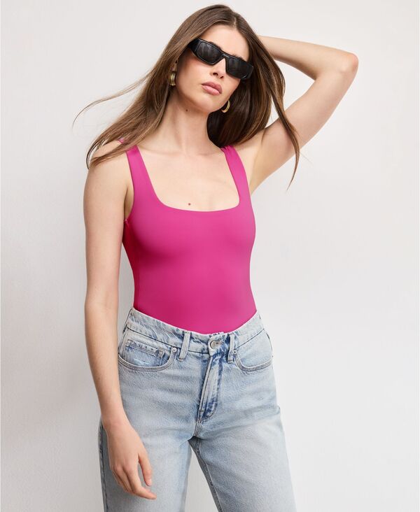 グッドアメリカン レディース トップス シャツ プラスサイズ ボディースーツ Good American Women's Sculpting Modern Tank Bodysuit Regular & Plus Size Fuschia002