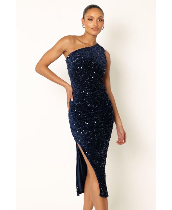 Petal and Pup レディース トップス ワンピース ミディワンピース ミディ Petal and Pup Womens Kiki One Shoulder Midi Dress Navy ネイビー