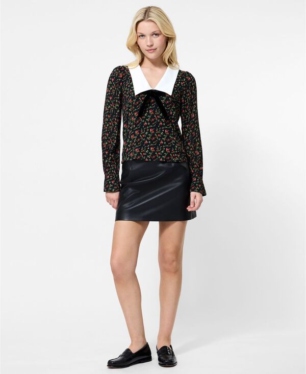 フレンチコネクション レディース トップス シャツ フラワー柄 プリント フラワー French Connection Women's Floral Print Collared Top 01-Black Julia Ditsy ブラック