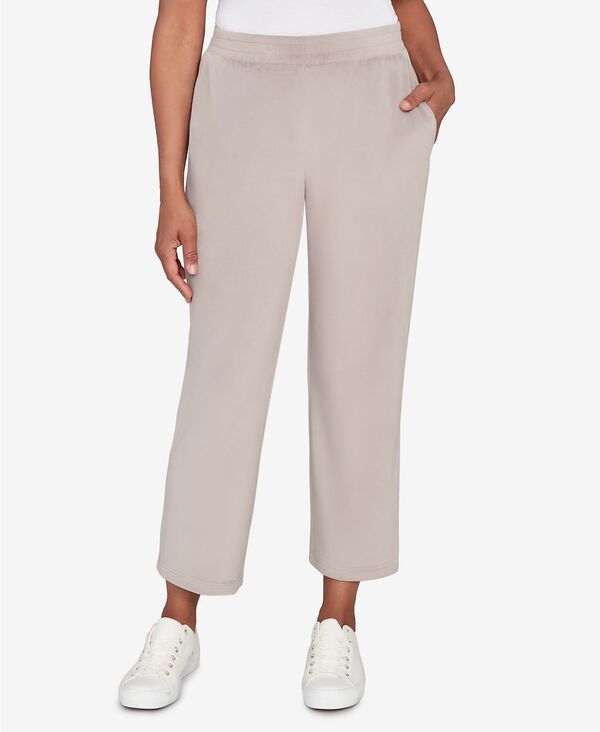 アルフレッド ダナー レディース ボトムス カジュアルパンツ プラスサイズ ニット Alfred Dunner Plus Size Calm Luxe Double Knit Average Length Pant Slate スレート
