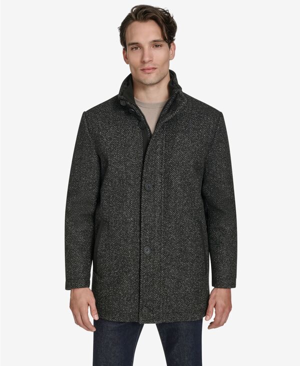 マークニューヨーク メンズ アウター ジャケット・ブルゾン ジャケット Marc New York Men's Dorsey Plaid Jacket Black Herringbone ブラック