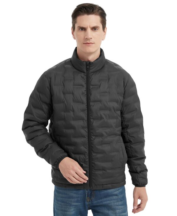 ホークアンドカンパニー メンズ アウター ジャケット・ブルゾン ジャケット Hawke & Co. Men's Stand Collar Lightweight Warm Cube Jacket Carbon