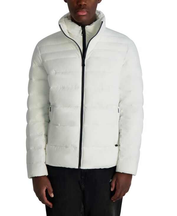 カール ラガーフェルド メンズ アウター ジャケット・ブルゾン ジャケット Karl Lagerfeld Paris Men's Mid Weight Puffer Jacket White ホワイト 19,511円
