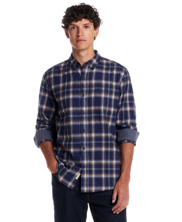 ウェザープルーフ メンズ トップス シャツ Weatherproof Vintage Men's Button Front Flannel Shirt Ocean Tavern