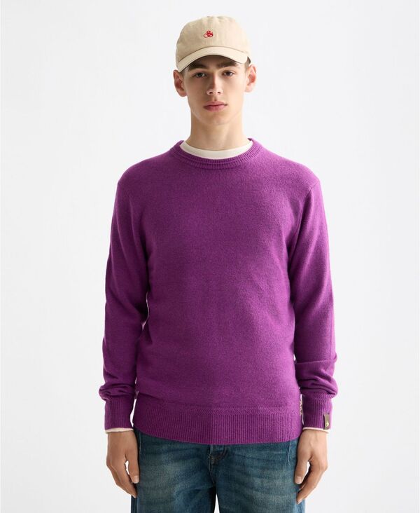 スコッチアンドソーダ メンズ アウター ニット・セーター クルーネック セーター SCOTCH & SODA Men's Solid Crewneck Sweater Gloxinia