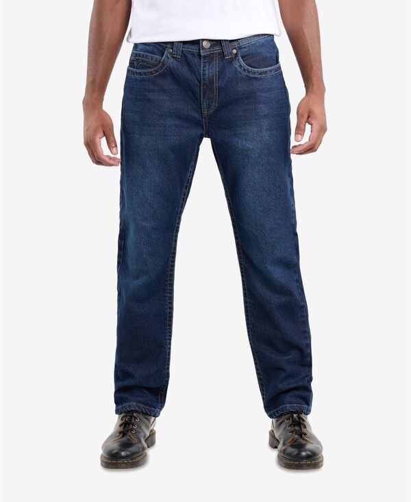 カルチュラ メンズ ボトムス デニムパンツ ジーンズ CULTURA Men's Saddle Stitch Straight Fit Jeans Rinse｜ReVida 店