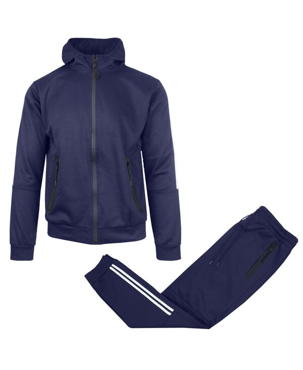 ギャラクシーバイハルビック メンズ アウター パーカー・スウェット パンツ スウェットパンツ パーカー Galaxy By Harvic Men's 2-Piece Full-Zip Hoodie and Jogger Sweatpants Set Navy ネイビー