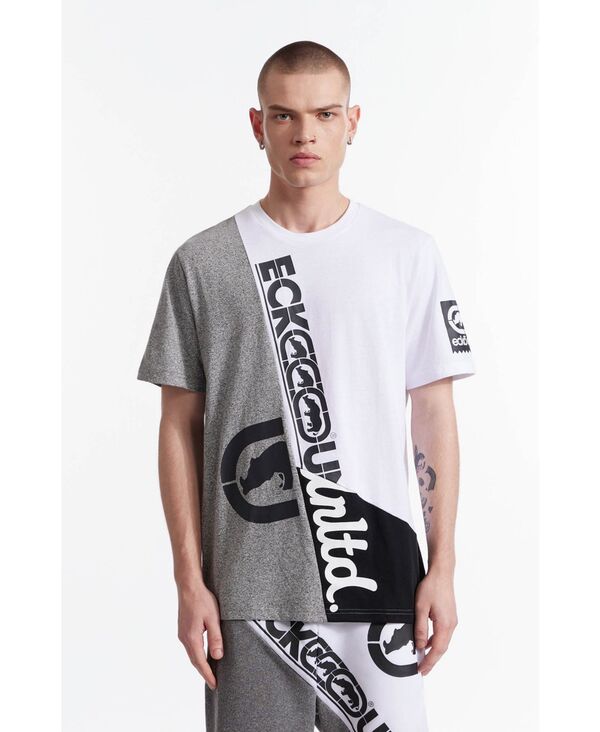 エコー メンズ トップス Tシャツ 半袖 ニット Ecko Unltd Men's Scattered Short-Sleeve Knit T-Shirt Marled Gray グレー