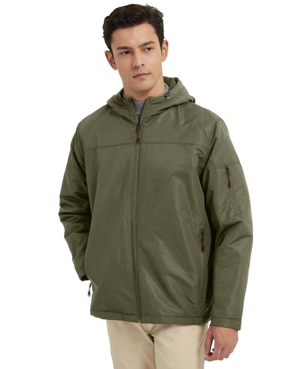 ホークアンドカンパニー メンズ アウター ジャケット・ブルゾン フリース ジャケット Hawke & Co. Men's Grid Fleece Lined Tri Climate Jacket Burnt Olive オリーブ