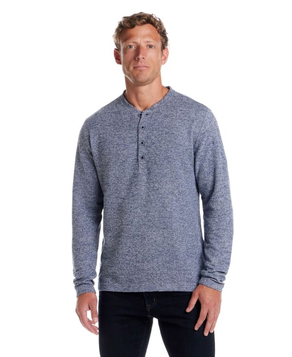 ウェザープルーフ メンズ トップス シャツ ヘンリーネック ニット Weatherproof Vintage Men's Mixy Knit Henley Neck Shirt Navy ネイビー