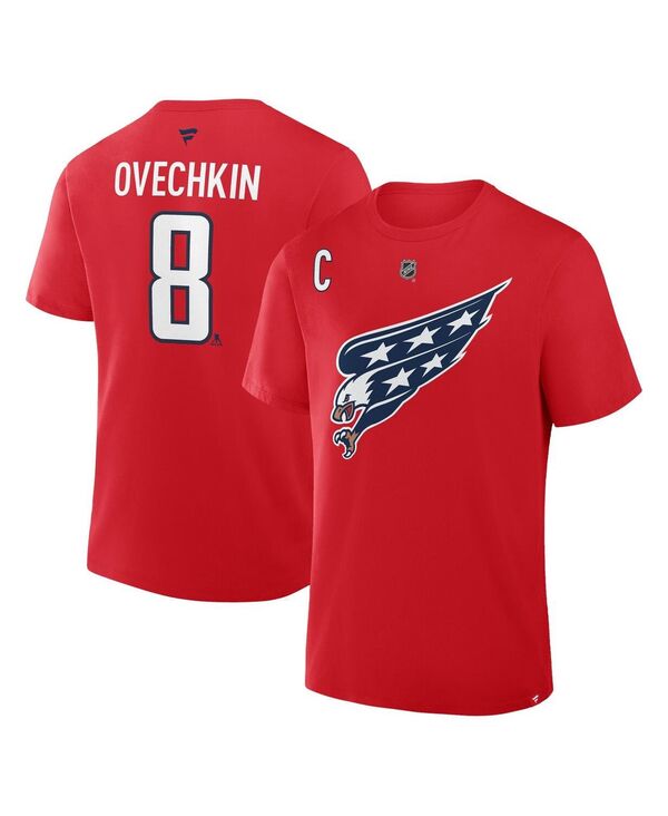 ファナティクス メンズ トップス Tシャツ キャップ Fanatics Men's Alexander Ovechkin Red Washington Capitals Authentic Stack Name Number T-Shirt Red レッド