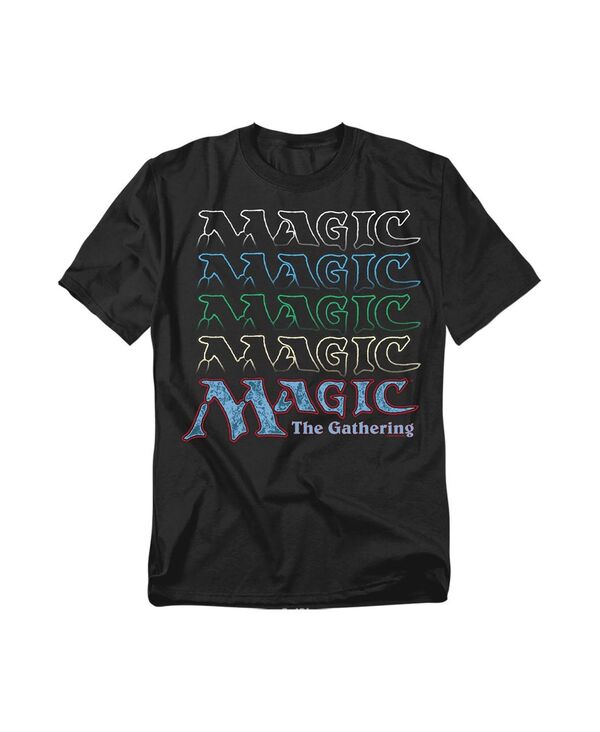 マジック メンズ トップス Tシャツ トール シャツ ロゴ Magic Big & Tall The Gathering Retro Logo Repeat T-Shirt Black ブラック