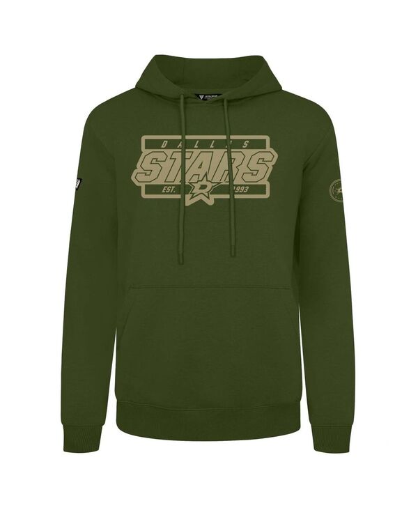 レベルウェア メンズ アウター パーカー・スウェット パーカー LevelWear Men'sOlive Dallas Stars Podium Pullover Hoodie Olive オリーブ