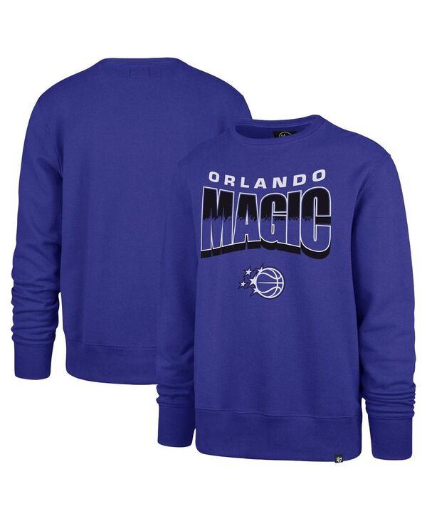 47 ブランド メンズ アウター パーカー・スウェット クルーネック スウェット シャツ '47 Brand Men's and Women's Blue Orlando Magic Brush By Headline Crewneck Sweatshirt Blue ブルー|ReVida 店
