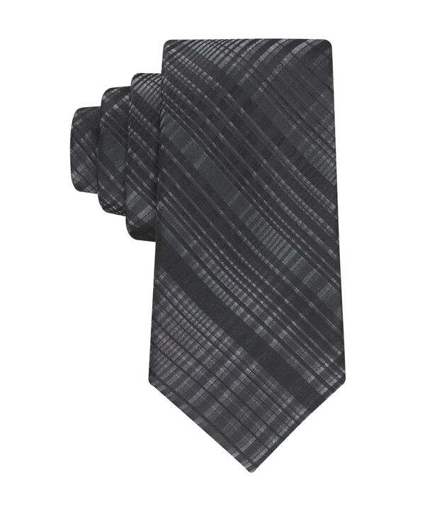 カルバンクライン メンズ アクセサリー ネクタイ Calvin Klein Men's Kalie Ombre Plaid Tie Gray グレー