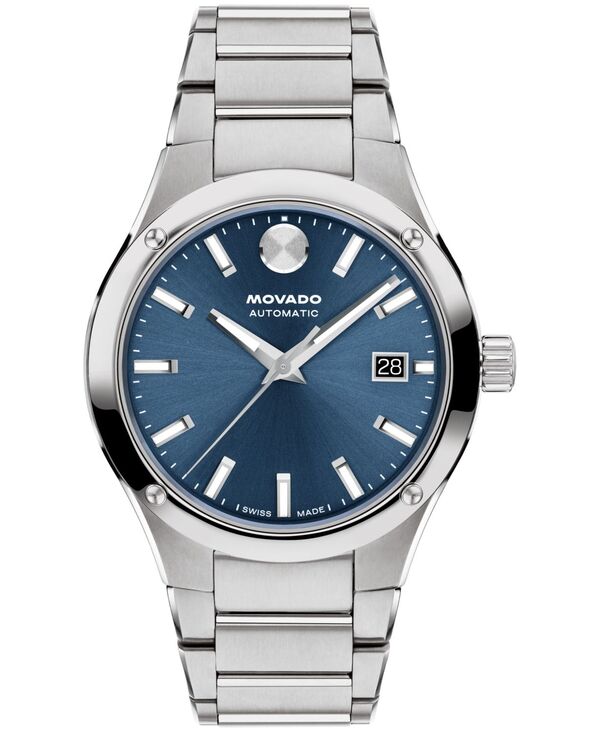 モバド メンズ アクセサリー 腕時計 Tシャツ Movado Men's Museum Imperiale Swiss Automatic Stainless Steel Watch 40mm Silver-tone シルバー