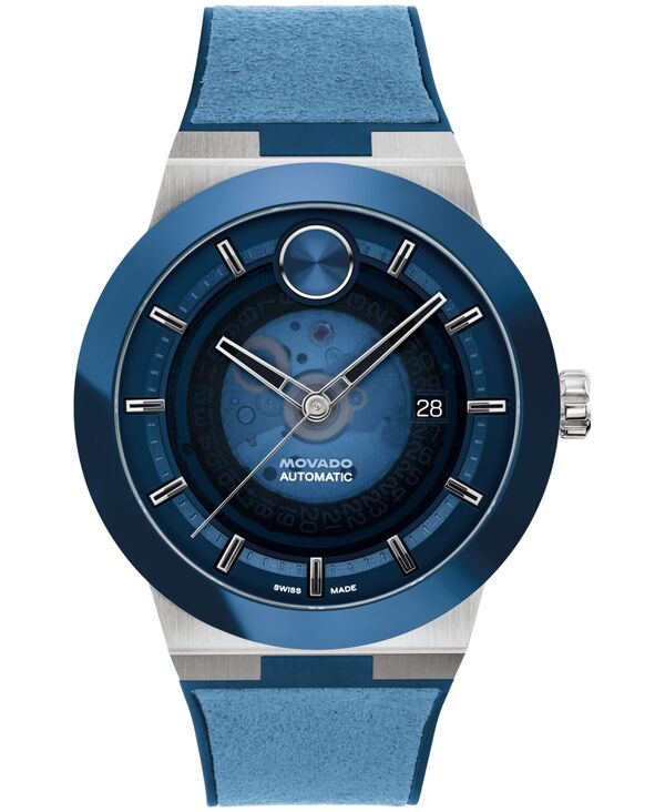 モバド メンズ アクセサリー 腕時計 Movado Men's Bold Fusion Automatic Swiss Blue Silicone Watch 43.50mm Blue ブルー