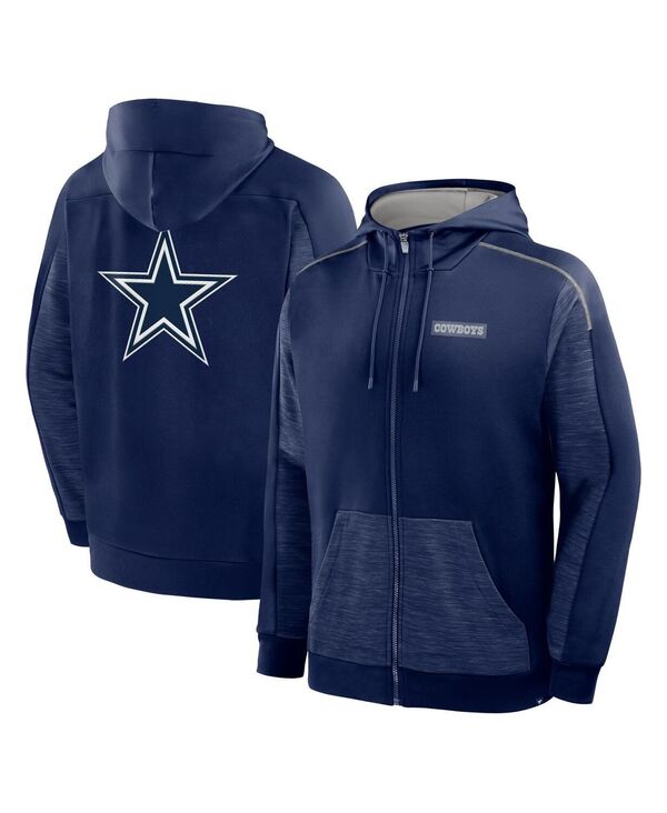 ファナティクス メンズ アウター パーカー・スウェット 落ちこむ パーカー Fanatics Men\u0027s Navy Dallas Cowboys Checkdown Pass Full-Zip Hoodie Navy 米国海軍