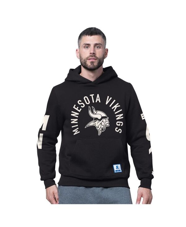 クランク メンズ アウター パーカー・スウェット 流汗 プルオーバー フリース パーカー Starter Men\u0027s Black Minnesota Vikings Handoff Fleece Hoodie Sweatshirt Black 黒いこと