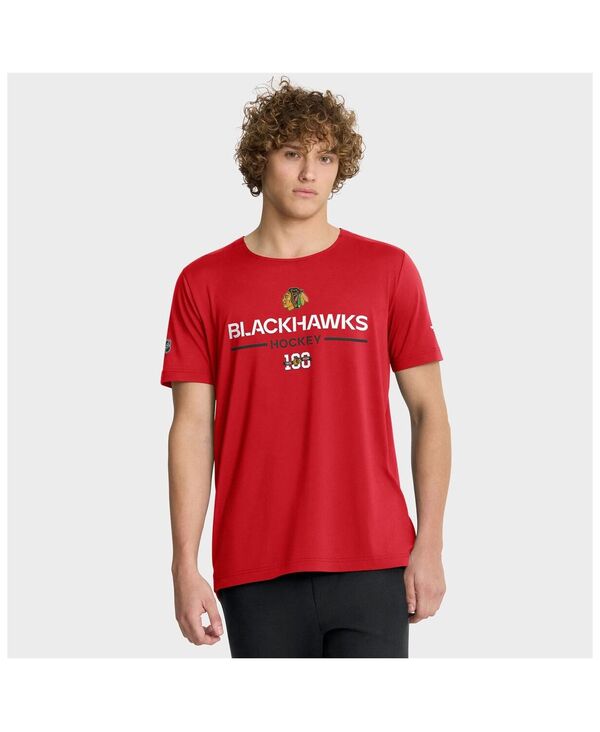 ファナティクス メンズ トップス プルオーバー Fanatics Men\u0027s Red Chicago Blackhawks Authentic Pro Centennial Rink Tech T-Shirt Red 赤いこと