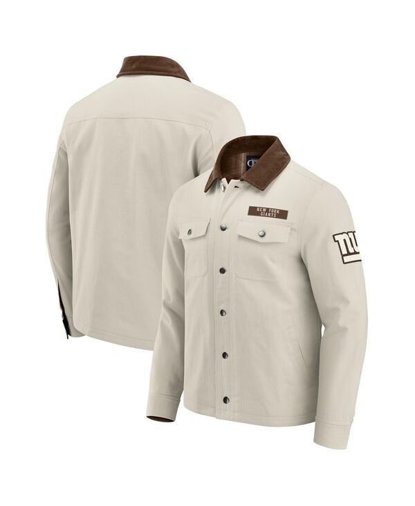 ファナティクス メンズ アウター ジャケット・ブルゾン ジャケット Fanatics Men's NFL x Darius Rucker Collection by Tan New York Giants Midweight Canvas Full-Button Jacket Tan タン