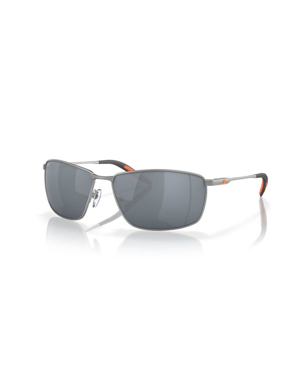 コスタデルマール メンズ 付属品 サングラス・アイウェア Costa Del Mar Men\u0027s Polarized Sunglasses Turret 6S6009 Matte Silver しろがね色