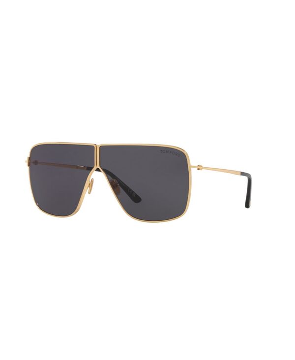 トム・ジェラルド・r・フォード レディース 付属物 サングラス・アイウェア Tom Ford Unisex Pilot Sunglasses Huxley TR001881 Gold Shiny Gray 薄墨色