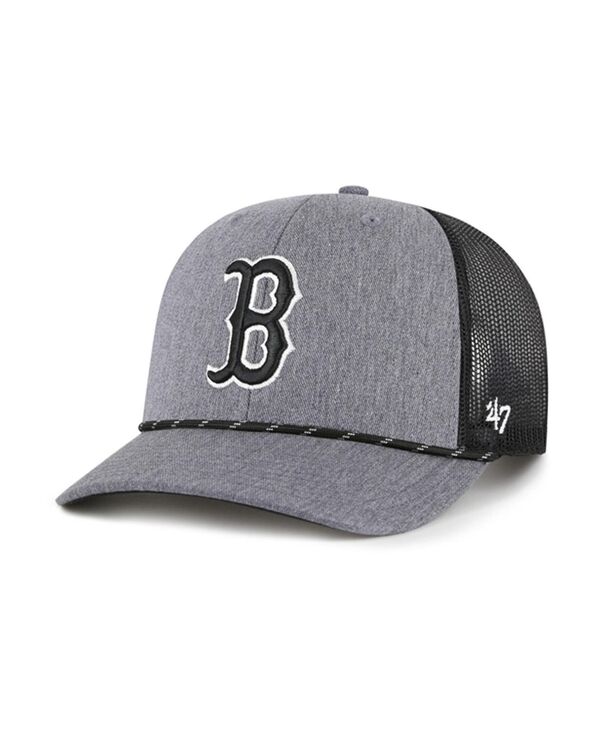 47 ブランド メンズ アクセサリー 帽子 '47 Brand Men's Charcoal Boston Red Sox Carbon Rope Trucker Adjustable Hat Charcoal チャコール｜ReVida 店 9,840円