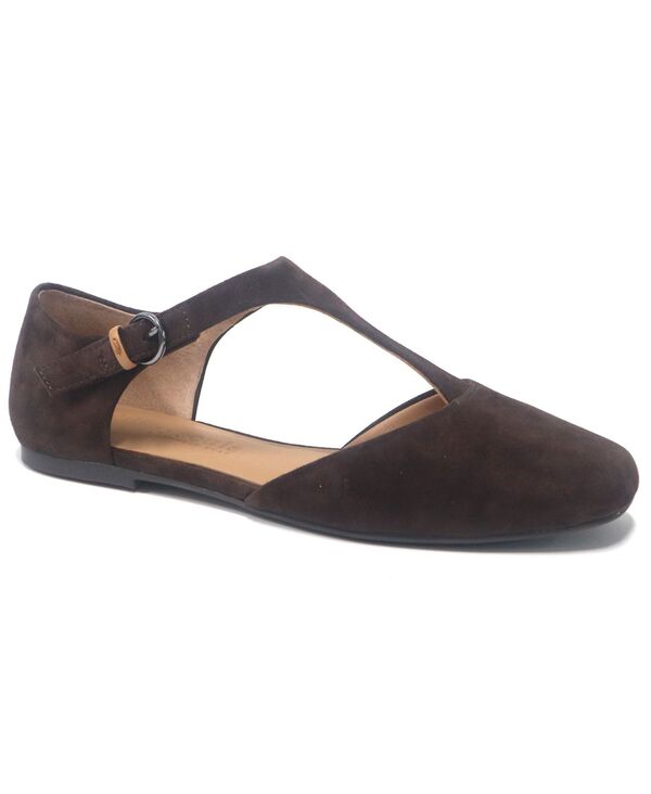 ジェントルソウルズ レディース シューズ パンプス Gentle Souls Women\u0027s Wyatt T-Strap Flats Chocolate Suede 黒茶
