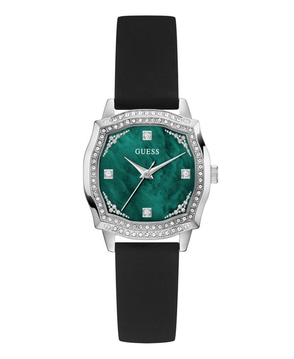 ゲス レディース アクセサリー 腕時計 GUESS Women's Black Silver Tone Analog Watch 32mm Silver Tone シルバー