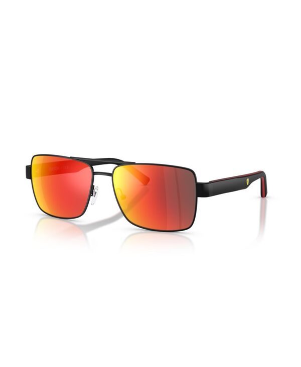 スクーデリア フェラーリ メンズ アクセサリー サングラス・アイウェア Scuderia Ferrari Men's Rectangle Sunglasses FZ5005 Black Matte ブラック
