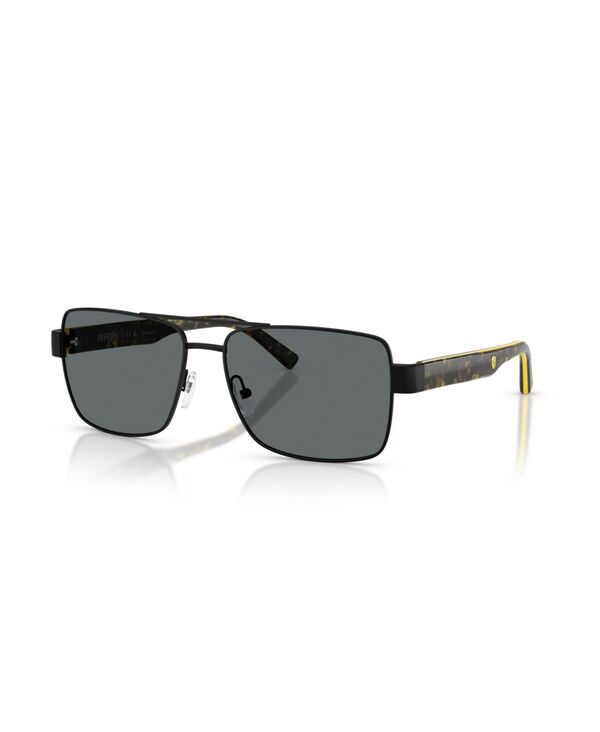 スクーデリア フェラーリ メンズ アクセサリー サングラス・アイウェア Scuderia Ferrari Men's Polarized Sunglasses FZ5005 Black Matte Gray ブラック